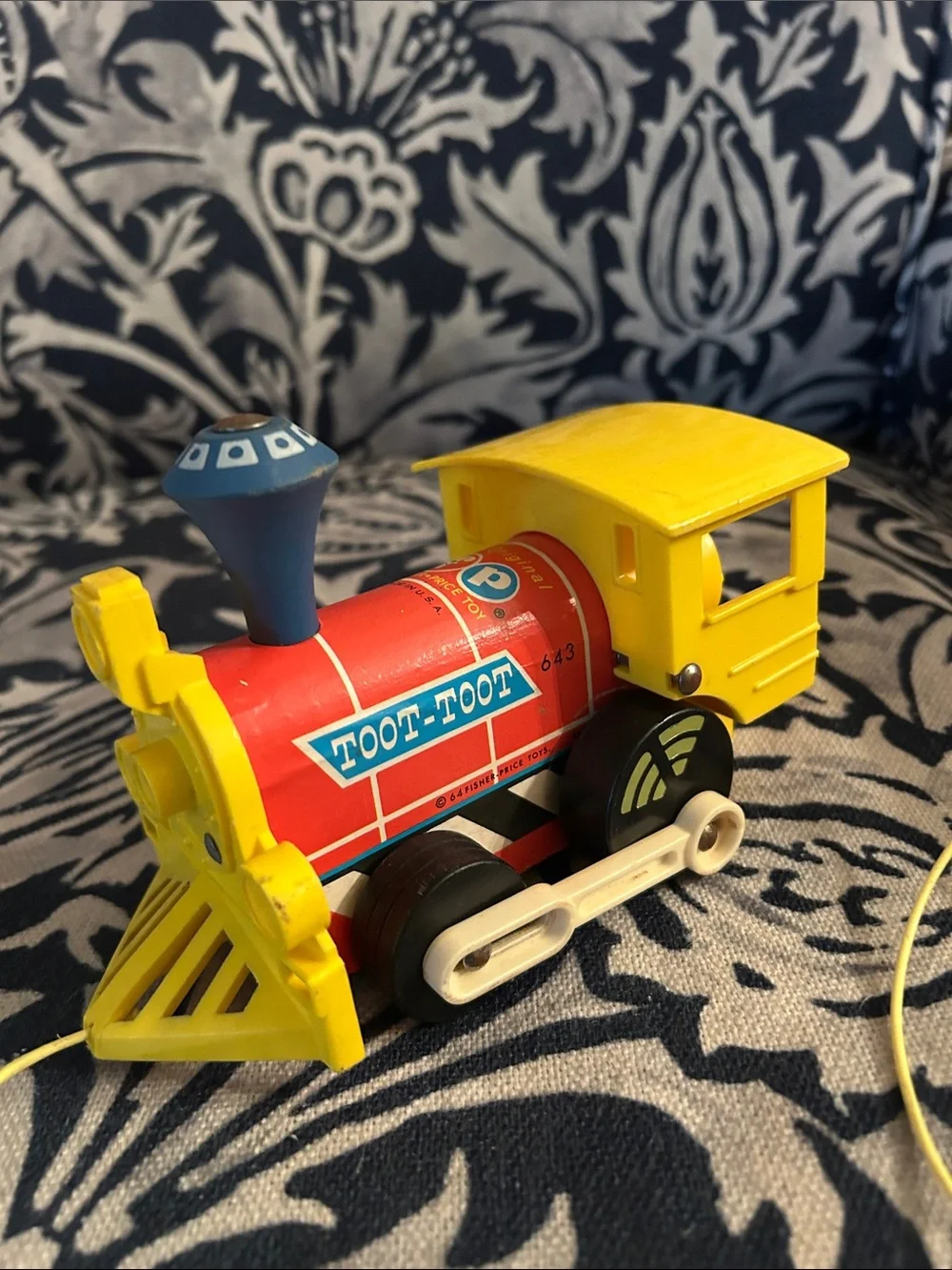 Vintage Fisher Price Train- “Toot Toot” Pull Toy #643